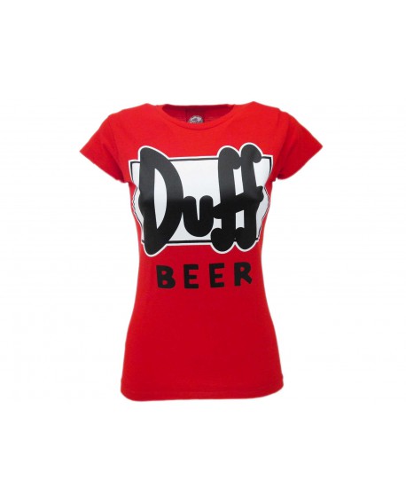 T-Shirt Simpsons Duff Beer Donna - SIMDUFL.RO