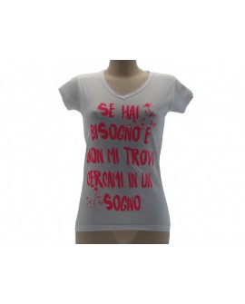 T-Shirt Solo Parole Donna Basic Se Hai Bisogno.. - SPTDBIS.BI