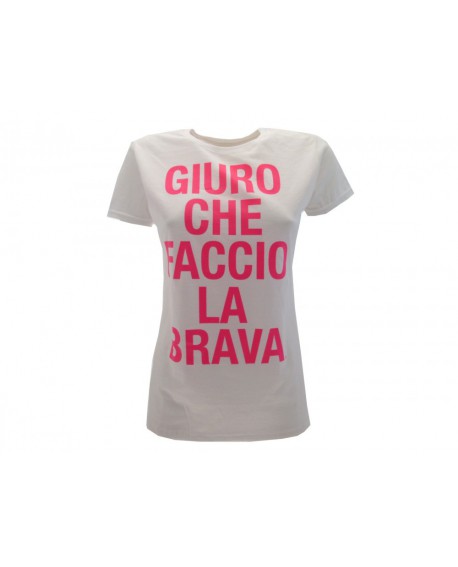 T-Shirt Solo Parole Donna Basic Giuro Che Faccio L - SPTDBRAV.BI