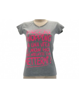 T-Shirt Solo Parole Donna Basic Faccio Shopping .. - SPTDSHOP.GR