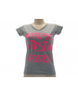 T-Shirt Solo Parole Donna Basic Mettero' la testa - SPTDTESAPO.GR