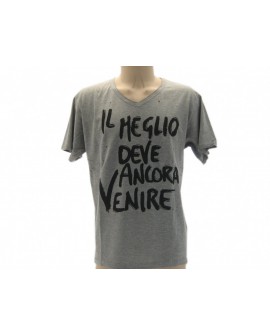T-Shirt Solo Parole Uomo Basic Il Meglio Deve Anco - SPTUMEG.GR