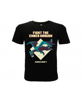 T-Shirt Minecraft Fight the Ender Dragon - MC14.NR