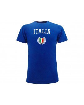T-Shirt Italia scritta con scudetto Ricamati - TURICAIT1.BR
