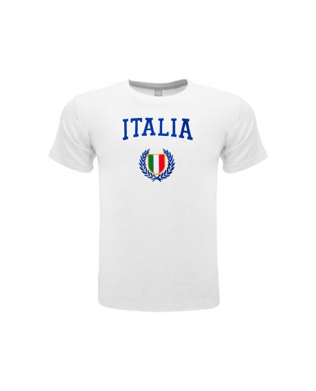 T-Shirt Italia scritta e scudetto Ricamati - TURICAIT1B.BI