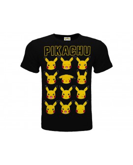 T-Shirt Pokemon - Pikachu Smorfie - PK9.NR