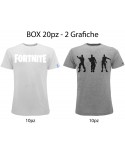 Box 20pz T-Shirt Fortnite 2 Grafiche - FORT8