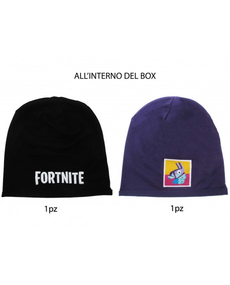 Box 2pz Berretto Fortnite Logo e Lama - FORTBER1