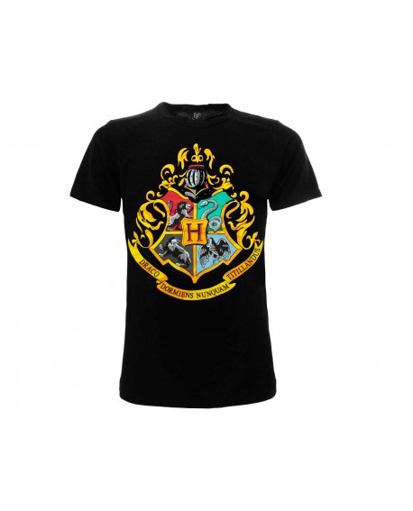 T-Shirt Harry Potter Stemma Hogwarts - HP1.NR