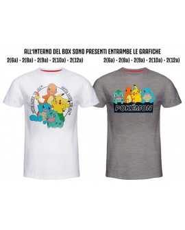 T-shirt Pokemon 2 Soggetti - Box 20 px - PKBO1
