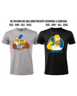 Box 20pz T-shirt Simpson 2 Soggetti - SIMBO1