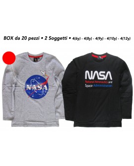 T-Shirt Nasa ML - 2 soggetti - Box 20 pz - NASTS1.BOX20