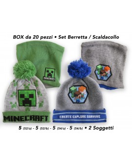 Minecraft Berretto-Scaldacollo - 2 sogg. - 54887 - MCSTE1BOX20