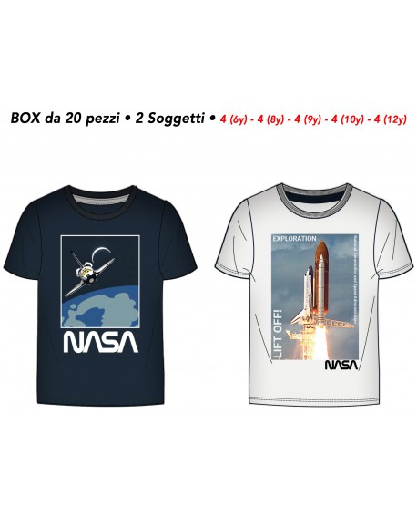 T-Shirt Nasa - 2 soggetti - 60575 - BOX20 - NASTS2BOX20