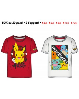T-Shirt Pokemon - 2 soggetti - 60572 - BOX20 - PKTS1BOX20