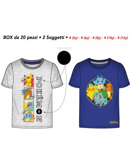 T-Shirt Pokemon - 2 soggetti - 60573 - BOX20 - PKTS2BOX20