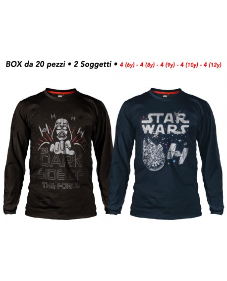 T-Shirt Star Wars ML - 2 soggetti - 43429 - SWTS1MLBOX20
