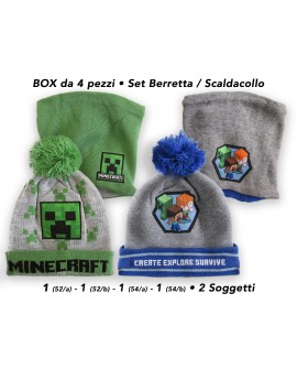 Minecraft Berretto-Scaldacollo - 2 sogg. - 54887 - MCSET1BOX4