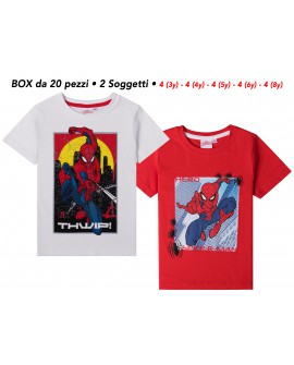 T-Shirt Spider-Man - 2 soggetti - 60604 - BOX20 - SPITS5BOX20