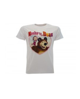 T-Shirt Masha e Orso Cuore - MASC.BI