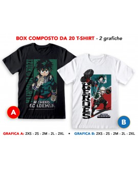 T-Shirt My Hero Academia - 2 soggetti - BOX 20 pz - MHA7_BO20